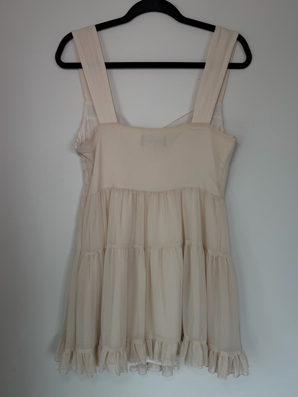 Cider Like New Cream Tiered Ruffled Mini Dress Flowy Whimsical Fairy Cottage - Picture 4 of 4